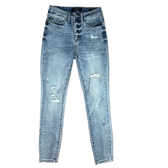 Judy Blue Size 3/26 High Rise Distressed Skinny Jeans - Picture 2 of 16